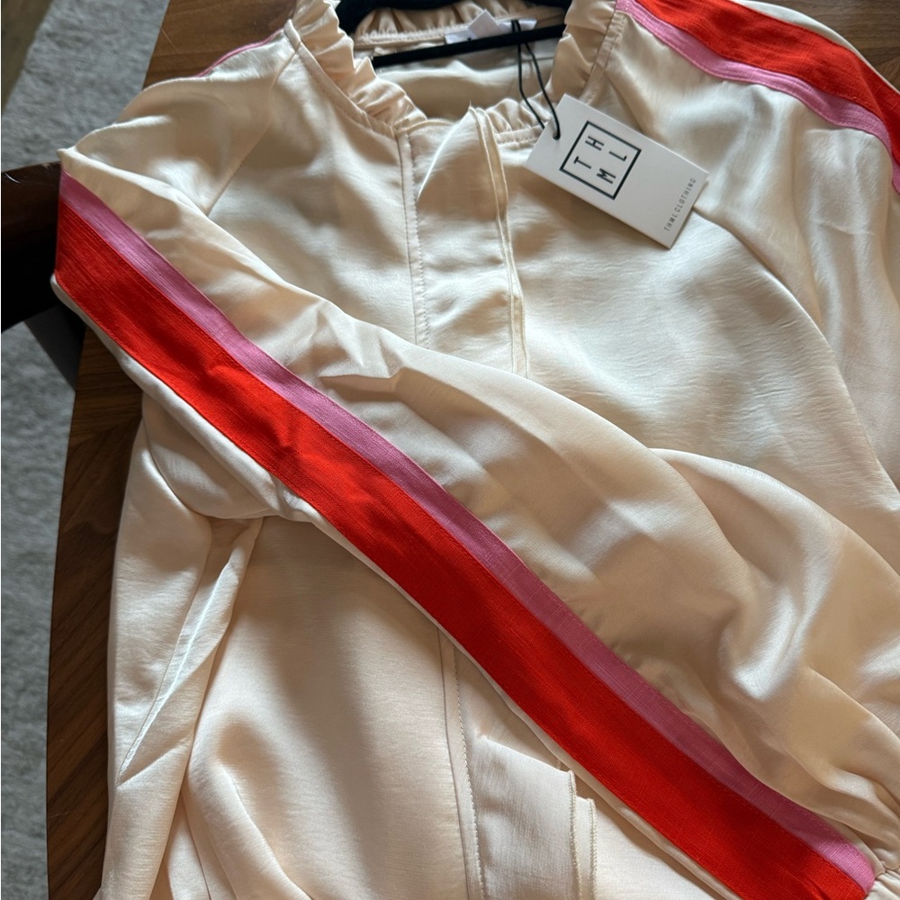 THML Cream Jacket w Orange and Pink Stripes - Picture 12 of 13